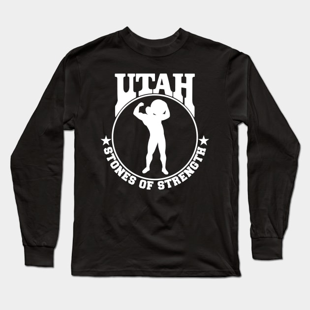 Utah Stones of Strength Berserker T Shirt Long Sleeve T-Shirt by Ruiz Combat Grappling